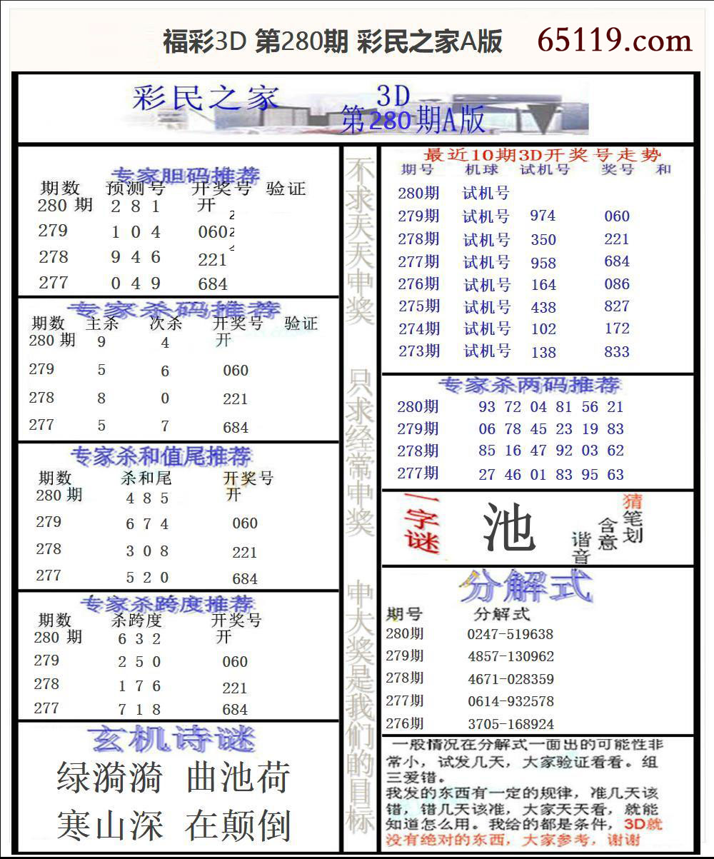 福彩3D彩民之家A版