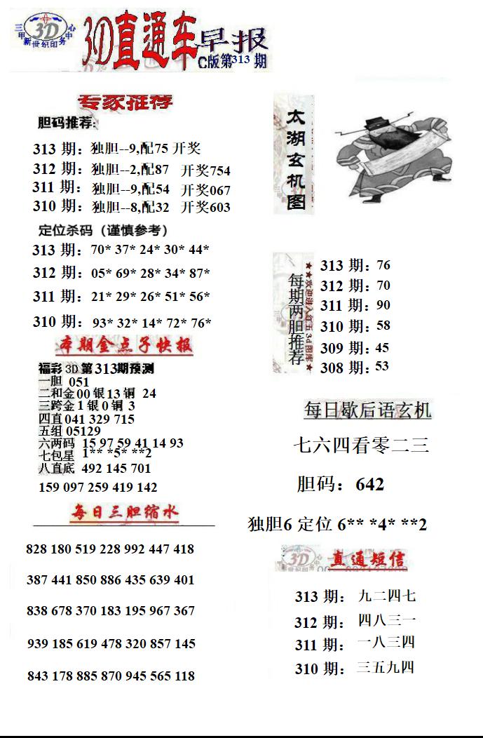 3D直通车早报C版