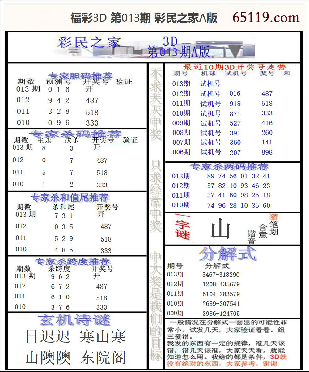 福彩3D彩民之家A版